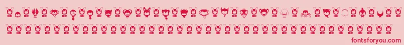 AnimalKai Font – Red Fonts on Pink Background