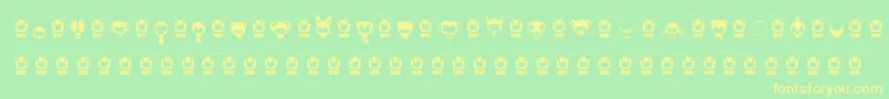 AnimalKai Font – Yellow Fonts on Green Background