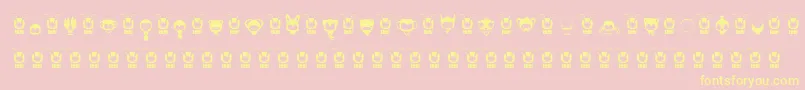 AnimalKai Font – Yellow Fonts on Pink Background