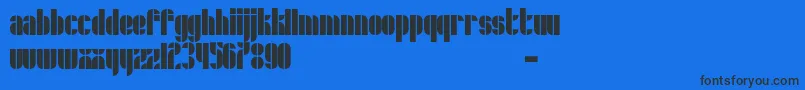 Шрифт Schrofer – чёрные шрифты на синем фоне