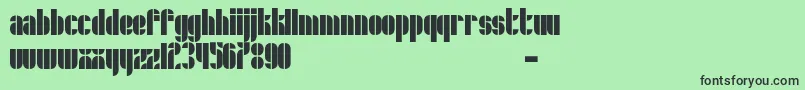 Schrofer-fontti – mustat fontit vihreällä taustalla