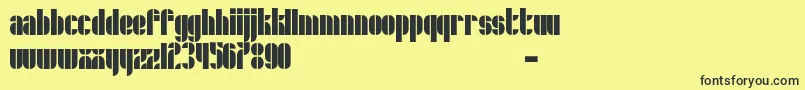 Schrofer-fontti – mustat fontit keltaisella taustalla