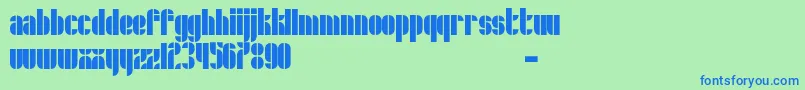 Schrofer Font – Blue Fonts on Green Background