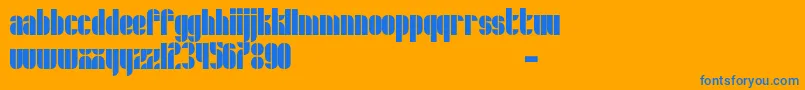 Шрифт Schrofer – синие шрифты на оранжевом фоне