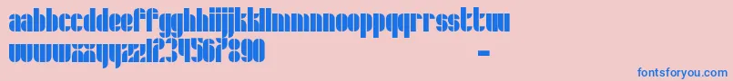 Schrofer Font – Blue Fonts on Pink Background