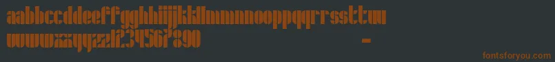 Schrofer-fontti – ruskeat fontit mustalla taustalla