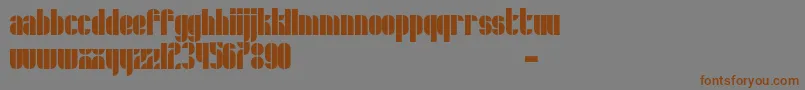 Schrofer Font – Brown Fonts on Gray Background