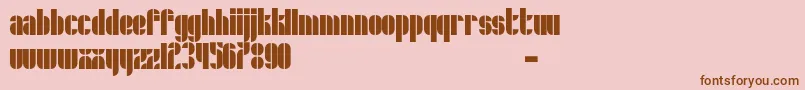 Schrofer-fontti – ruskeat fontit vaaleanpunaisella taustalla
