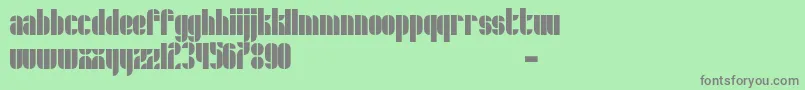 Schrofer Font – Gray Fonts on Green Background
