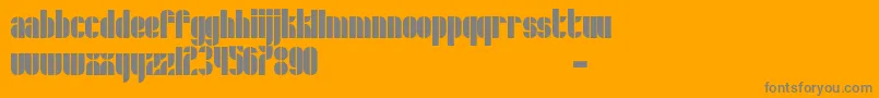 Schrofer Font – Gray Fonts on Orange Background