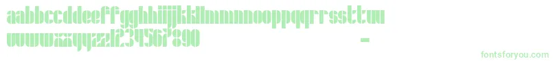 フォントSchrofer – 白い背景に緑のフォント