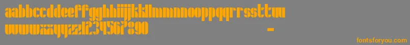 Czcionka Schrofer – pomarańczowe czcionki na szarym tle