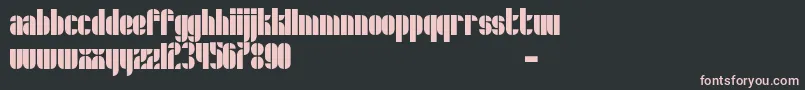 Шрифт Schrofer – розовые шрифты на чёрном фоне