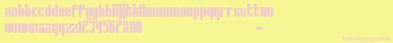 Schrofer Font – Pink Fonts on Yellow Background