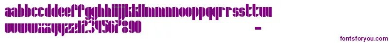 フォントSchrofer – 白い背景に紫のフォント