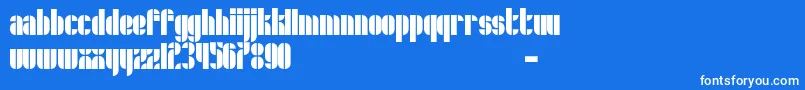 フォントSchrofer – 青い背景に白い文字