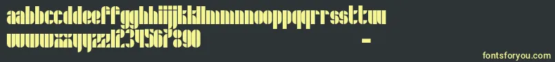 Schrofer-fontti – keltaiset fontit mustalla taustalla