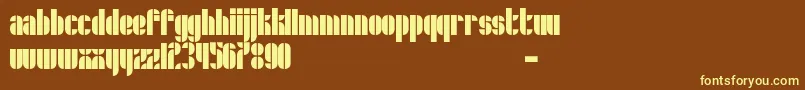 Schrofer Font – Yellow Fonts on Brown Background