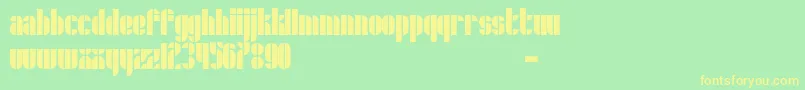 Czcionka Schrofer – żółte czcionki na zielonym tle