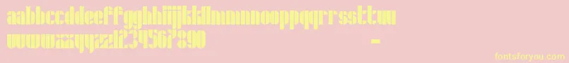 Шрифт Schrofer – жёлтые шрифты на розовом фоне