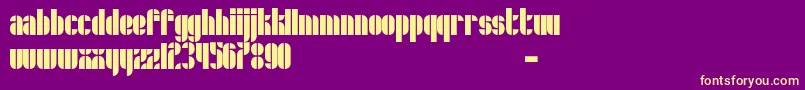 Schrofer Font – Yellow Fonts on Purple Background