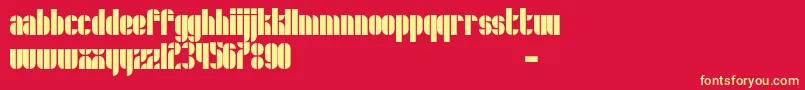 Шрифт Schrofer – жёлтые шрифты на красном фоне