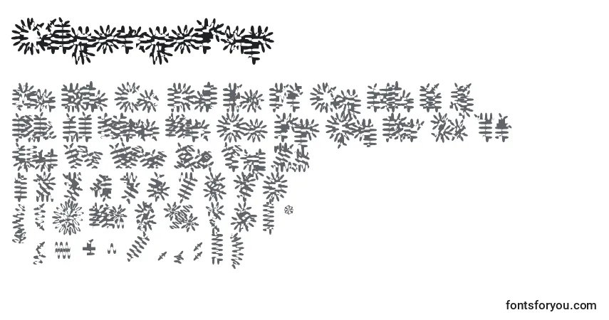 Czcionka GilgongoPap – alfabet, cyfry, specjalne znaki