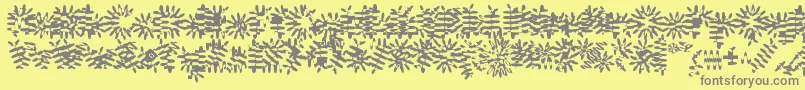 フォントGilgongoPap – 黄色の背景に灰色の文字