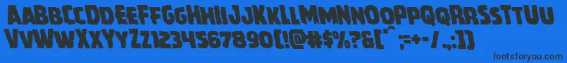 Howlinmadleft Font – Black Fonts on Blue Background