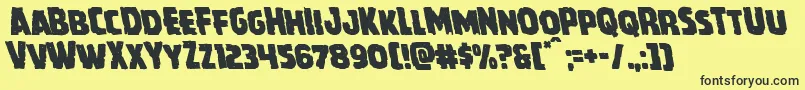 Howlinmadleft Font – Black Fonts on Yellow Background