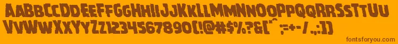 Howlinmadleft Font – Brown Fonts on Orange Background