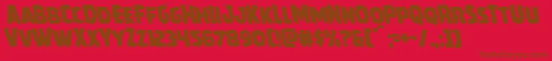 Howlinmadleft Font – Brown Fonts on Red Background