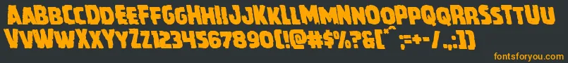 Howlinmadleft Font – Orange Fonts on Black Background