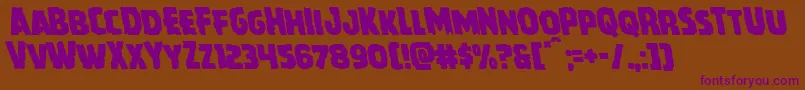 Howlinmadleft Font – Purple Fonts on Brown Background