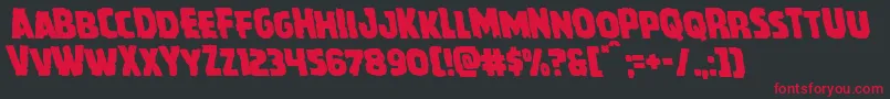 Howlinmadleft Font – Red Fonts on Black Background
