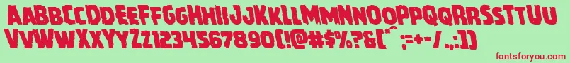 Howlinmadleft Font – Red Fonts on Green Background