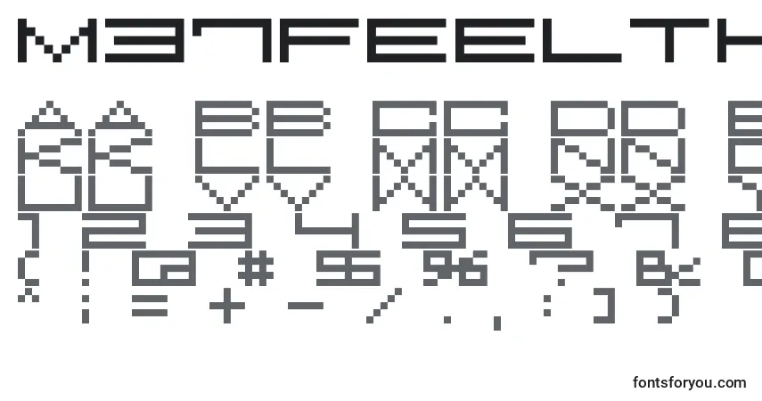 Schriftart M37FeelTheBit – Alphabet, Zahlen, spezielle Symbole