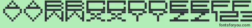 フォントM37FeelTheBit – 緑の背景に黒い文字