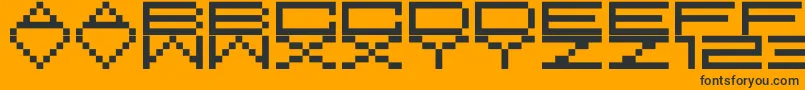 Шрифт M37FeelTheBit – чёрные шрифты на оранжевом фоне