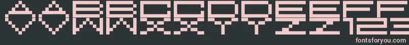 フォントM37FeelTheBit – 黒い背景にピンクのフォント