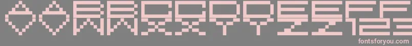 M37FeelTheBit-fontti – vaaleanpunaiset fontit harmaalla taustalla