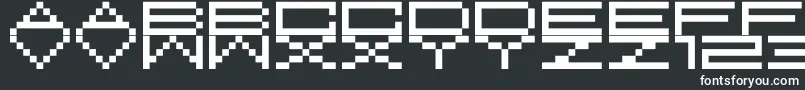 フォントM37FeelTheBit – 黒い背景に白い文字