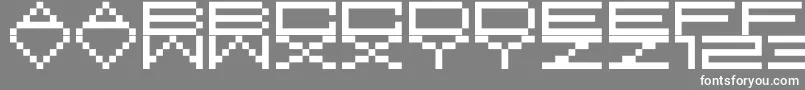 フォントM37FeelTheBit – 灰色の背景に白い文字
