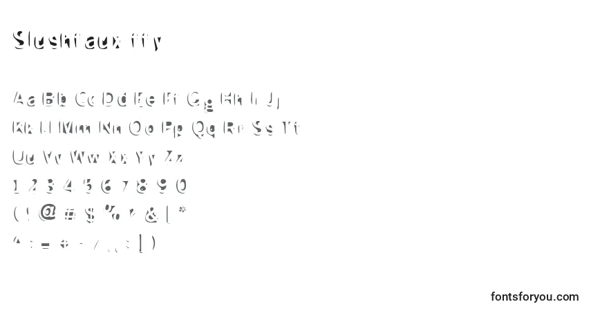 Шрифт Slushfaux ffy – алфавит, цифры, специальные символы