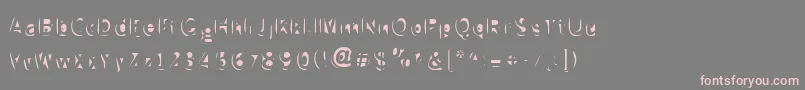 フォントSlushfaux ffy – 灰色の背景にピンクのフォント