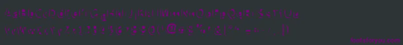 Czcionka Slushfaux ffy – fioletowe czcionki na czarnym tle