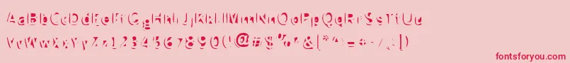 Fonte Slushfaux ffy – fontes vermelhas em um fundo rosa