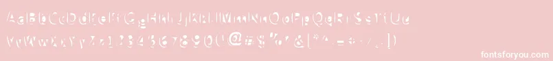 Slushfaux ffy-fontti – valkoiset fontit vaaleanpunaisella taustalla