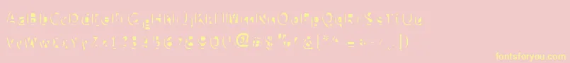 Slushfaux ffy Font – Yellow Fonts on Pink Background