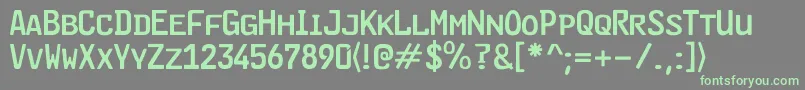 WagenLdr Font – Green Fonts on Gray Background